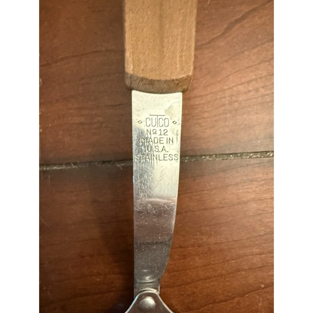 Cutco Serving Basting Spoon Stainless no.12 Curved Ergonomic Handle Made‎ in USA